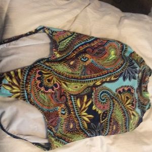 A show stopper one piece swimsuit.